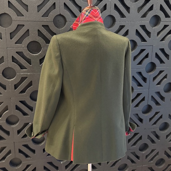 Algo | Green and Red Plaid Cashmere Blazer - Picture 1 of 11